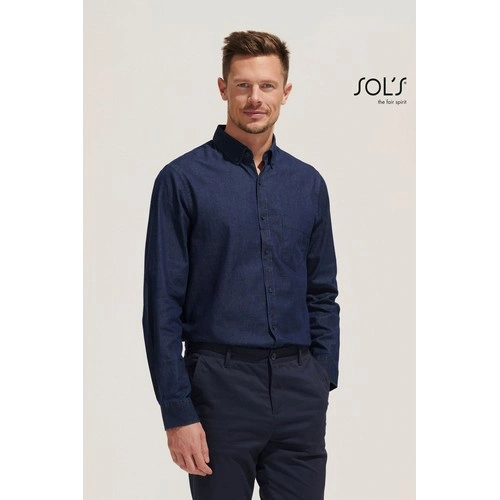 CAMISA DE DENIM DE HOMBRE SOL'S BARRY MEN REF S02100
