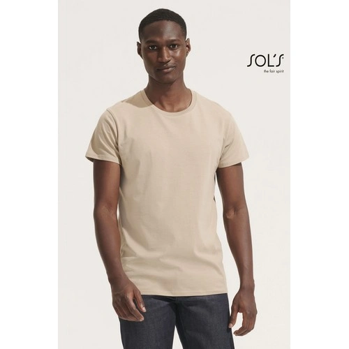 CAMISETA MANGA CORTA HOMBRE AJUSTADA DE PUNTO LISO Y CUELLO REDONDO SOL'S CRUSADER MEN REF S03582