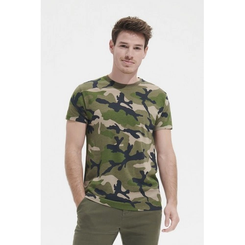 CAMISETA MANGA CORTA HOMBRE CUELLO REDONDO SOL'S CAMO MEN REF S01188