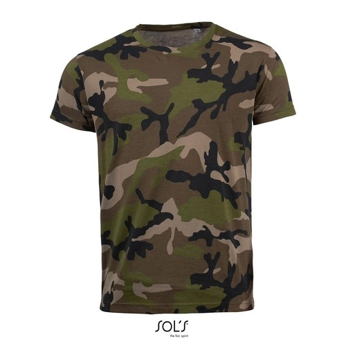 CAMISETA MANGA CORTA HOMBRE CUELLO REDONDO SOL'S CAMO MEN REF S01188