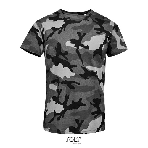 CAMISETA MANGA CORTA HOMBRE CUELLO REDONDO SOL'S CAMO MEN REF S01188