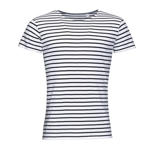 CAMISETA MANGA CORTA HOMBRE CUELLO REDONDO A RAYAS SOL'S MILES MEN REF S01398