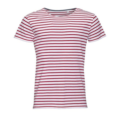 CAMISETA MANGA CORTA HOMBRE CUELLO REDONDO A RAYAS SOL'S MILES MEN REF S01398