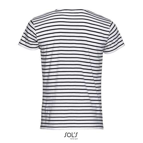 CAMISETA MANGA CORTA HOMBRE CUELLO REDONDO A RAYAS SOL'S MILES MEN REF S01398