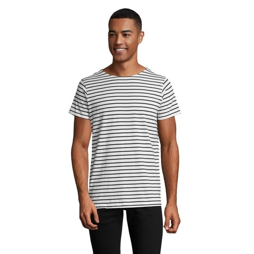 CAMISETA MANGA CORTA HOMBRE CUELLO REDONDO A RAYAS SOL'S MILES MEN REF S01398