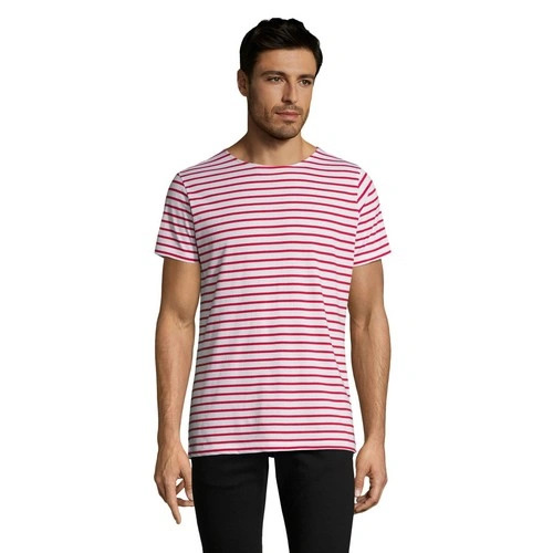 CAMISETA MANGA CORTA HOMBRE CUELLO REDONDO A RAYAS SOL'S MILES MEN REF S01398