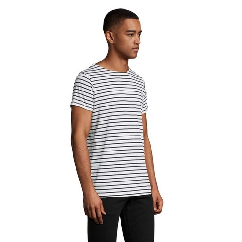 CAMISETA MANGA CORTA HOMBRE CUELLO REDONDO A RAYAS SOL'S MILES MEN REF S01398