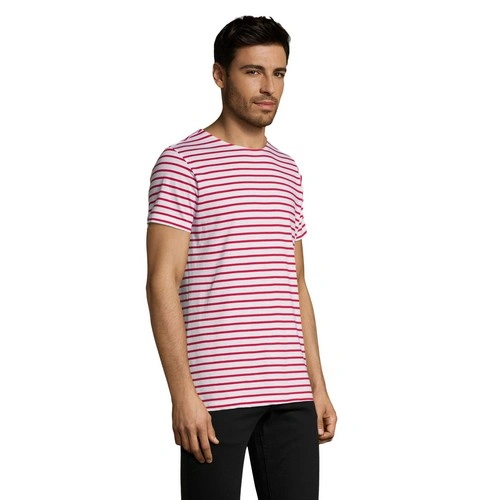 CAMISETA MANGA CORTA HOMBRE CUELLO REDONDO A RAYAS SOL'S MILES MEN REF S01398