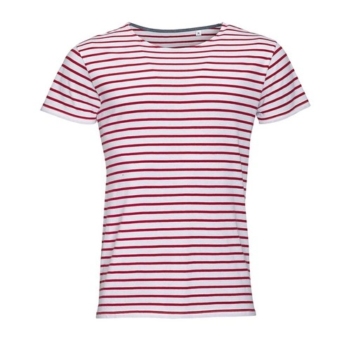 CAMISETA MANGA CORTA HOMBRE CUELLO REDONDO A RAYAS SOL'S MILES MEN REF S01398
