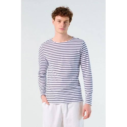 CAMISETA HOMBRE MANGA LARGA A RAYAS SOL'S MARINE MEN REF S01402