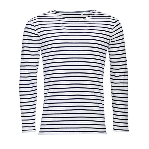 CAMISETA HOMBRE MANGA LARGA A RAYAS SOL'S MARINE MEN REF S01402