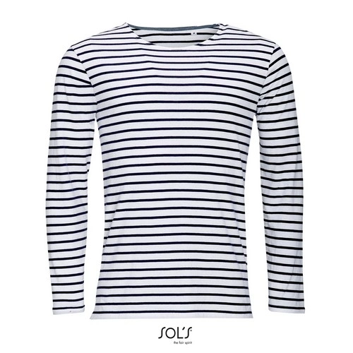CAMISETA HOMBRE MANGA LARGA A RAYAS SOL'S MARINE MEN REF S01402