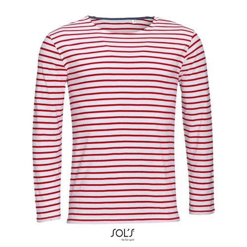 CAMISETA HOMBRE MANGA LARGA A RAYAS SOL'S MARINE MEN REF S01402