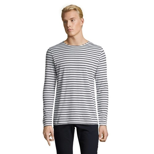 CAMISETA HOMBRE MANGA LARGA A RAYAS SOL'S MARINE MEN REF S01402
