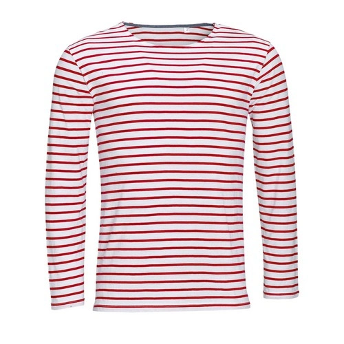 CAMISETA HOMBRE MANGA LARGA A RAYAS SOL'S MARINE MEN REF S01402