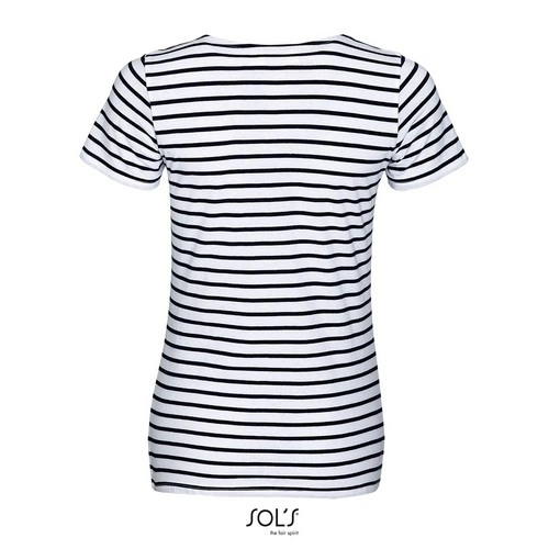 CAMISETA MANGA CORTA MUJER CUELLO REDONDO A RAYAS SOL'S MILES WOMEN REF S01399