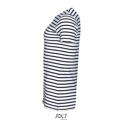 CAMISETA MANGA CORTA MUJER CUELLO REDONDO A RAYAS SOL'S MILES WOMEN REF S01399