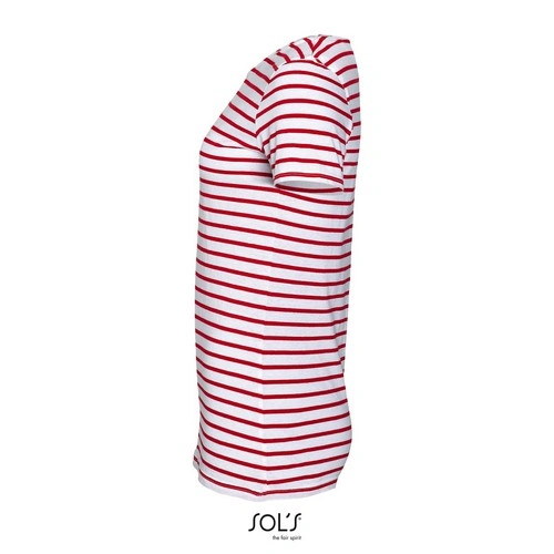 CAMISETA MANGA CORTA MUJER CUELLO REDONDO A RAYAS SOL'S MILES WOMEN REF S01399