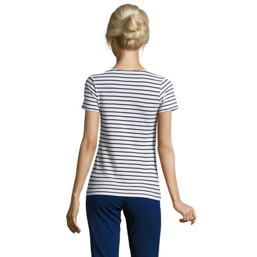 CAMISETA MANGA CORTA MUJER CUELLO REDONDO A RAYAS SOL'S MILES WOMEN REF S01399