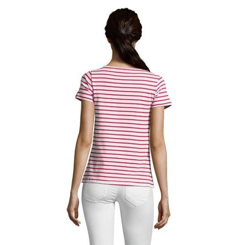 CAMISETA MANGA CORTA MUJER CUELLO REDONDO A RAYAS SOL'S MILES WOMEN REF S01399