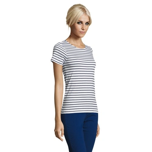 CAMISETA MANGA CORTA MUJER CUELLO REDONDO A RAYAS SOL'S MILES WOMEN REF S01399