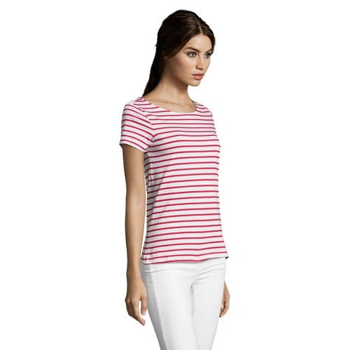 CAMISETA MANGA CORTA MUJER CUELLO REDONDO A RAYAS SOL'S MILES WOMEN REF S01399