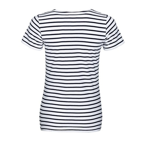 CAMISETA MANGA CORTA MUJER CUELLO REDONDO A RAYAS SOL'S MILES WOMEN REF S01399