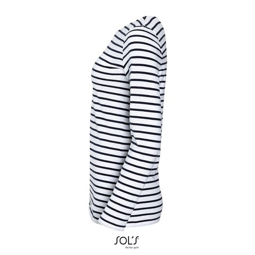 CAMISETA MUJER MANGA LARGA A RAYAS SOL'S MARINE WOMEN REF S01403