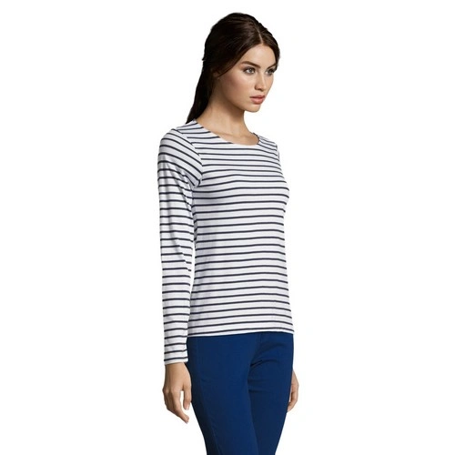 CAMISETA MUJER MANGA LARGA A RAYAS SOL'S MARINE WOMEN REF S01403