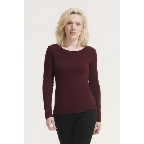 CAMISETA MUJER MANGA LARGA CON CUELLO REDONDO SOL'S MAJESTIC REF S11425