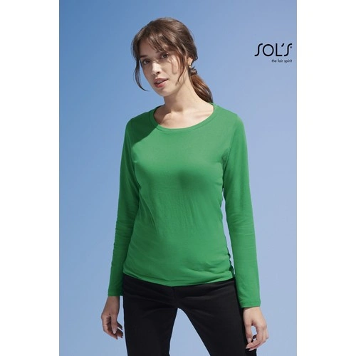 CAMISETA MUJER MANGA LARGA CON CUELLO REDONDO SOL'S MAJESTIC REF S11425
