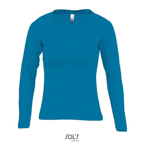 CAMISETA MUJER MANGA LARGA CON CUELLO REDONDO SOL'S MAJESTIC REF S11425