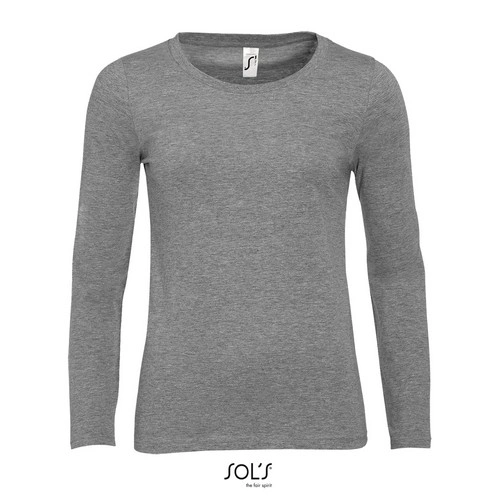 CAMISETA MUJER MANGA LARGA CON CUELLO REDONDO SOL'S MAJESTIC REF S11425