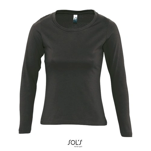 CAMISETA MUJER MANGA LARGA CON CUELLO REDONDO SOL'S MAJESTIC REF S11425