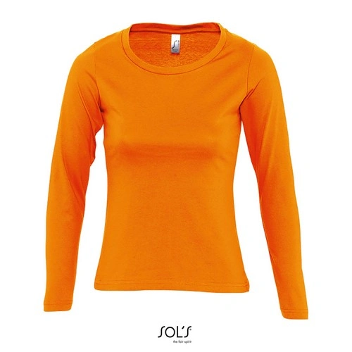 CAMISETA MUJER MANGA LARGA CON CUELLO REDONDO SOL'S MAJESTIC REF S11425