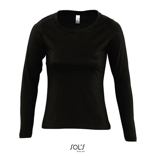 CAMISETA MUJER MANGA LARGA CON CUELLO REDONDO SOL'S MAJESTIC REF S11425