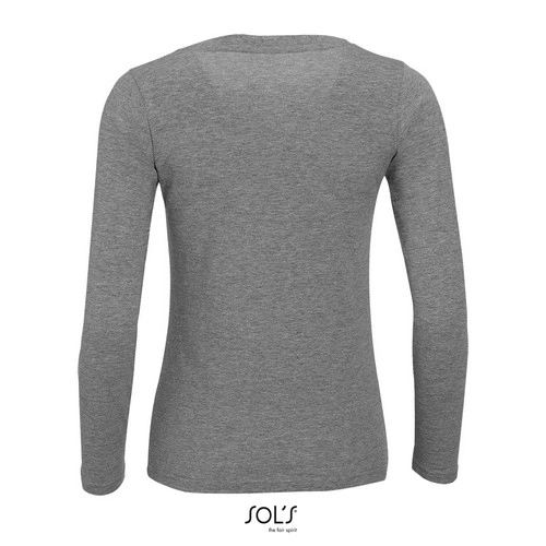 CAMISETA MUJER MANGA LARGA CON CUELLO REDONDO SOL'S MAJESTIC REF S11425