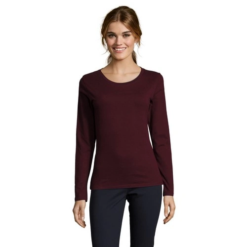 CAMISETA MUJER MANGA LARGA CON CUELLO REDONDO SOL'S MAJESTIC REF S11425