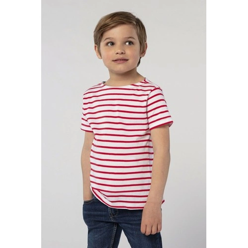 CAMISETA MANGA CORTA NIÑOS CUELLO REDONDO A RAYAS SOL'S MILES KIDS REF S01400