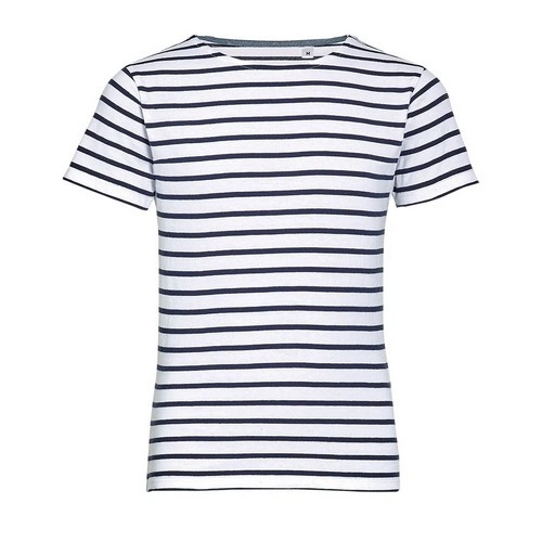 CAMISETA MANGA CORTA NIÑOS CUELLO REDONDO A RAYAS SOL'S MILES KIDS REF S01400
