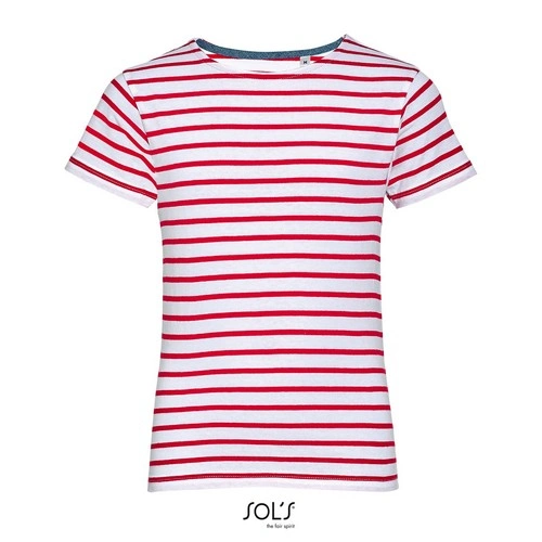 CAMISETA MANGA CORTA NIÑOS CUELLO REDONDO A RAYAS SOL'S MILES KIDS REF S01400