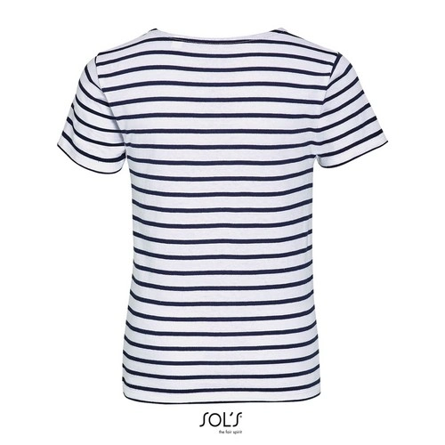 CAMISETA MANGA CORTA NIÑOS CUELLO REDONDO A RAYAS SOL'S MILES KIDS REF S01400