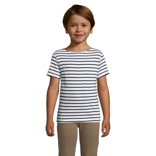 CAMISETA MANGA CORTA NIÑOS CUELLO REDONDO A RAYAS SOL'S MILES KIDS REF S01400