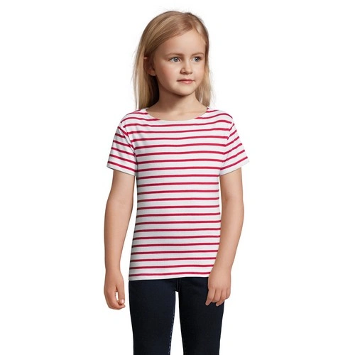 CAMISETA MANGA CORTA NIÑOS CUELLO REDONDO A RAYAS SOL'S MILES KIDS REF S01400