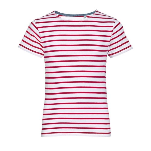 CAMISETA MANGA CORTA NIÑOS CUELLO REDONDO A RAYAS SOL'S MILES KIDS REF S01400