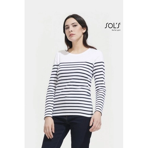 CAMISETA RAYADA DE MANGA LARGA DE MUJER SOL'S MATELOT LSL WOMEN REF S03100