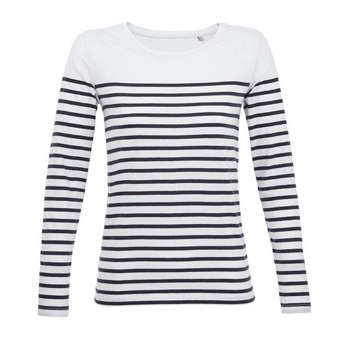 CAMISETA RAYADA DE MANGA LARGA DE MUJER SOL'S MATELOT LSL WOMEN REF S03100