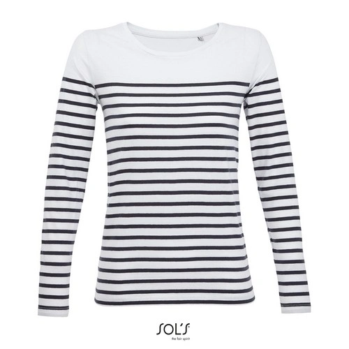 CAMISETA RAYADA DE MANGA LARGA DE MUJER SOL'S MATELOT LSL WOMEN REF S03100