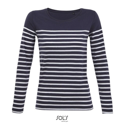 CAMISETA RAYADA DE MANGA LARGA DE MUJER SOL'S MATELOT LSL WOMEN REF S03100