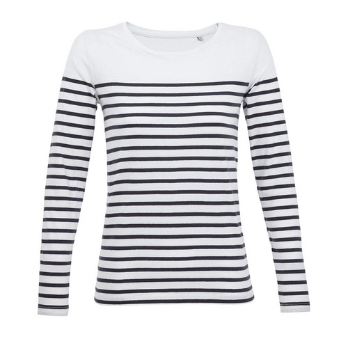 CAMISETA RAYADA DE MANGA LARGA DE MUJER SOL'S MATELOT LSL WOMEN REF S03100